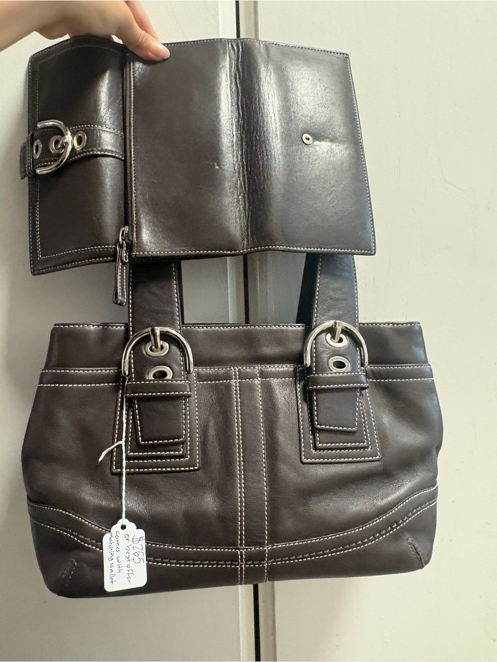 Authentic 2007 coach soho mini tote in brown leather View 4